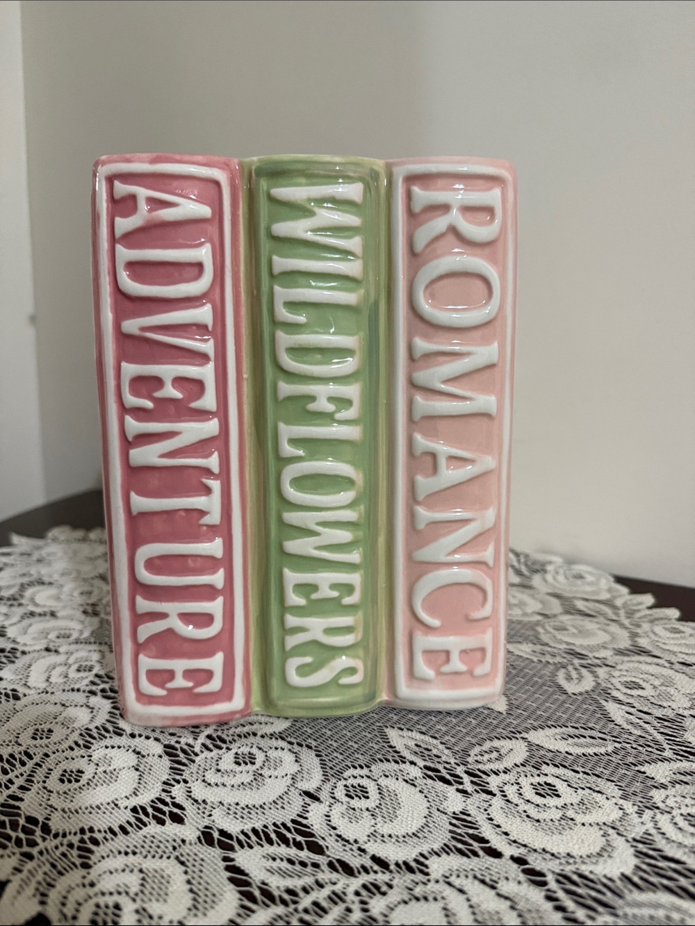 dwell Ceramic Book Trio in Pink and Green